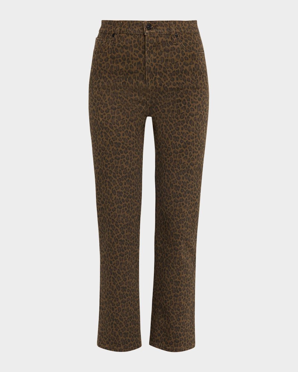 Le Sleek Straight Leopard Jeans